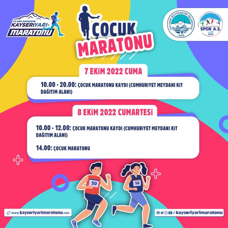 Kayseri Büyükşehir’den Miniklere Özel Maraton