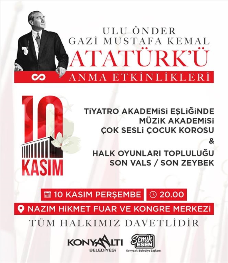 Konyaaltı’ndan Atatürk’ü anma etkinliği
