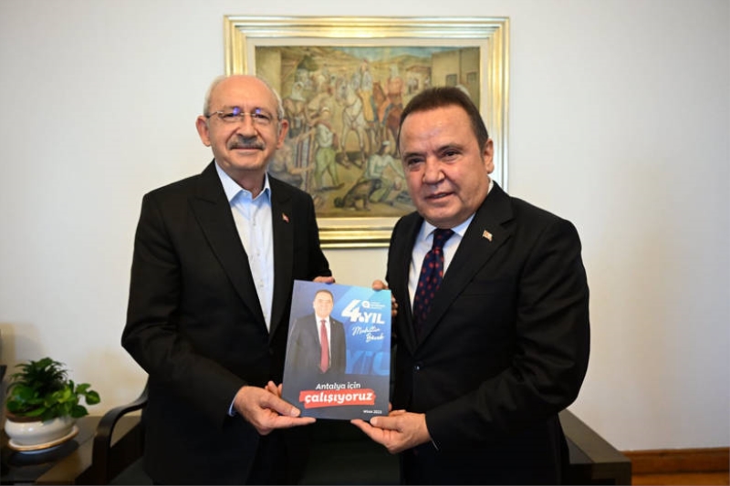 Başkan Böcek ve Başpehlivan Zeybek’ten  CHP Genel Başkanı Kılıçdaroğlu’na ziyaret