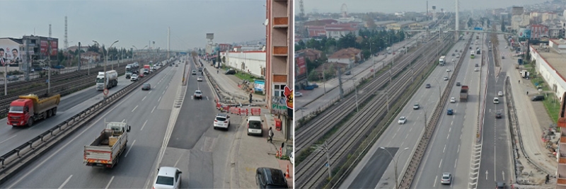 D-100 yan yolda trafik akışı  İstanbul yönünde olacak