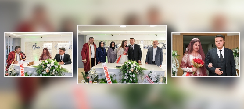 KAHRAMANMARAŞLI DEPREMZEDE ÇİFT GİRESUN’DA EVLENDİ