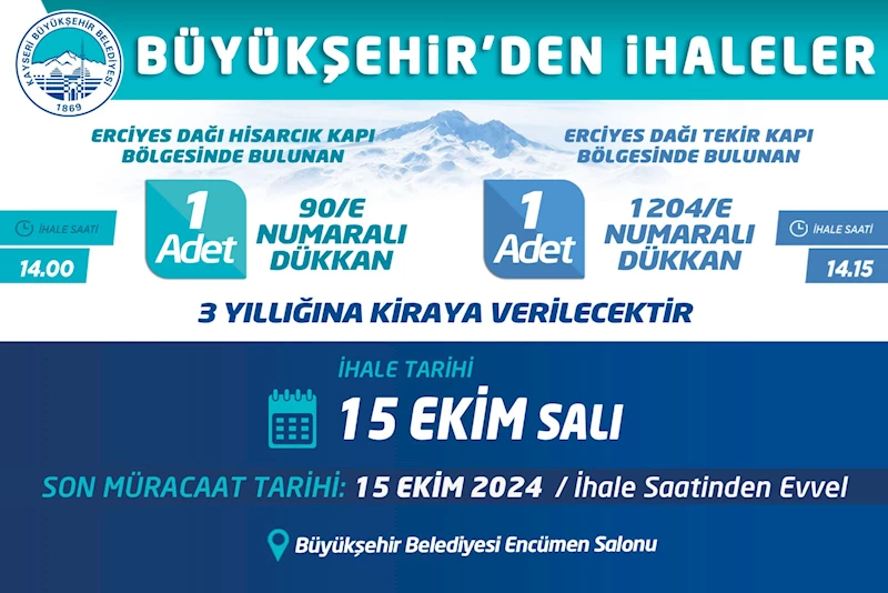 Büyükşehir’den İhale