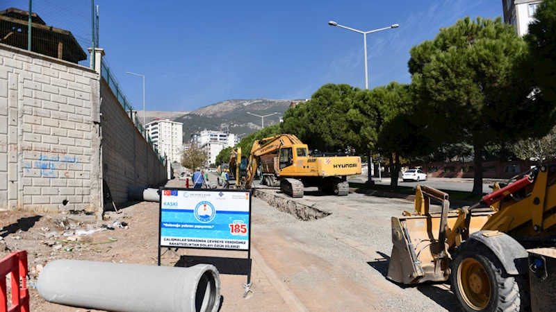 Büyükşehir, Ahır Dağı Caddesi’nde Altyapı İmalatlarına Hız Verdi