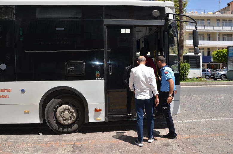 Alanya’da halk otobüsleri ve taksiler denetlendi