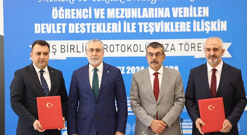 Bakan Işıkhan, “Mesleki ve Teknik Anadolu Lisesi Mezunlarına Sağlanan Teşvikler ve Öğrencilere Yönelik Devlet Katkıları” Temalı İşbirliği Protokolü İmza Törenine Katıldı